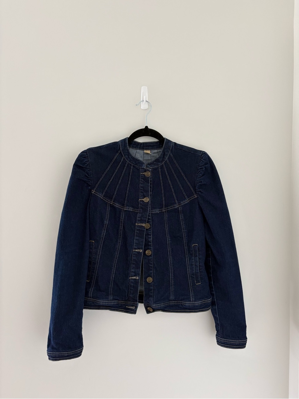 Indigo Denim Jacket with Yoke Detail